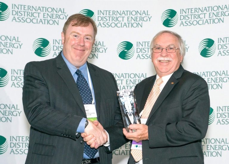 Paul Holt, left, represented UBC to recive theIDEA Innovation Award in recognition of the world-leading work at UBC's BDRF